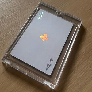 New Dior Ace of Clubs Collectible Playing Card with Protective Acrylic Case